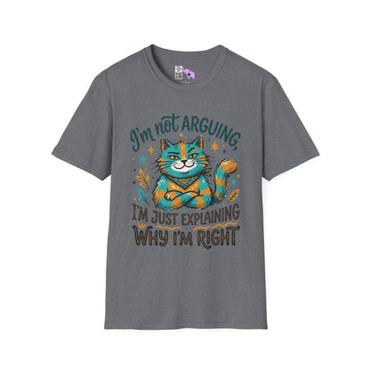 ""I'm Not Arguing I'm Just Explaining Why I'm Right (Cat) Adult T-shirt