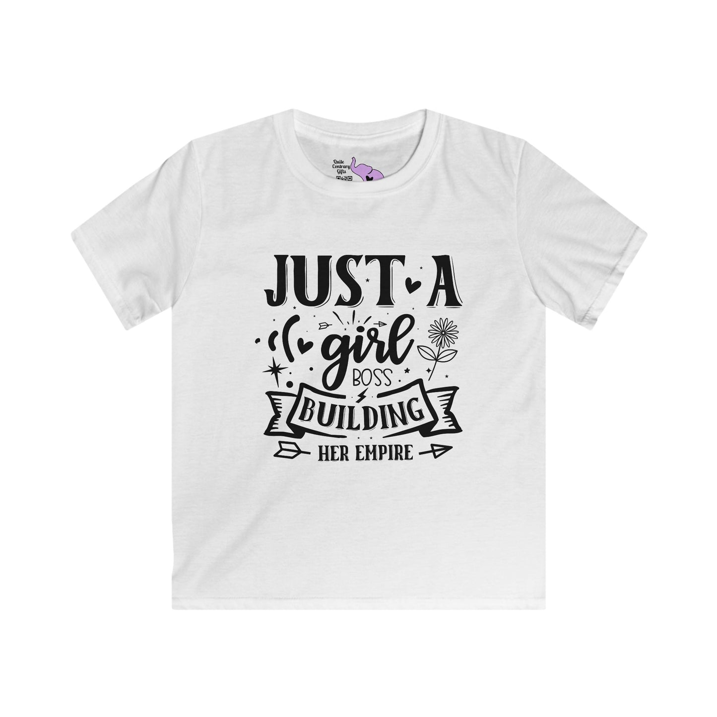 Just A Girl Boss Building Her Empire Kids Softstyle Tee