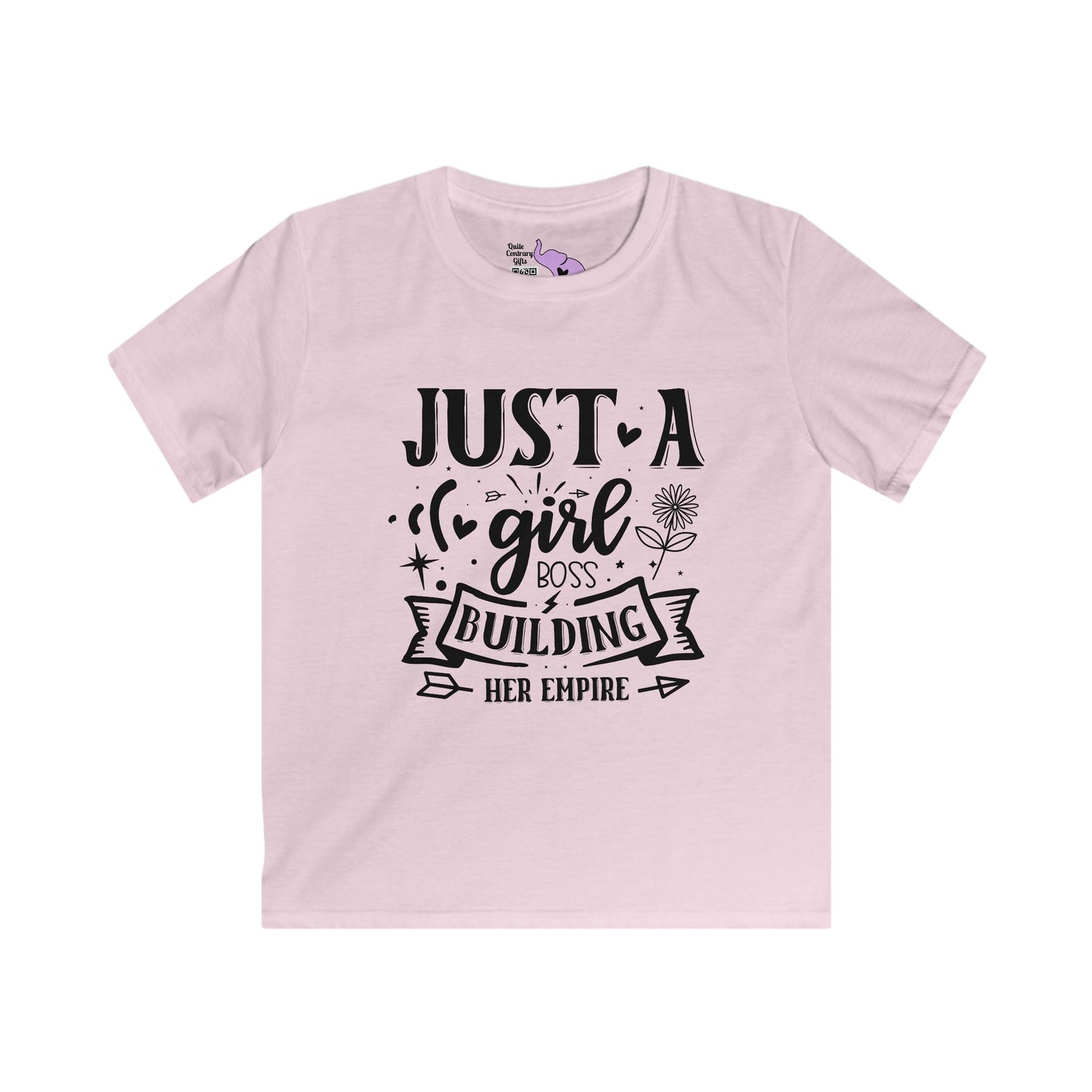 Just A Girl Boss Building Her Empire Kids Softstyle Tee