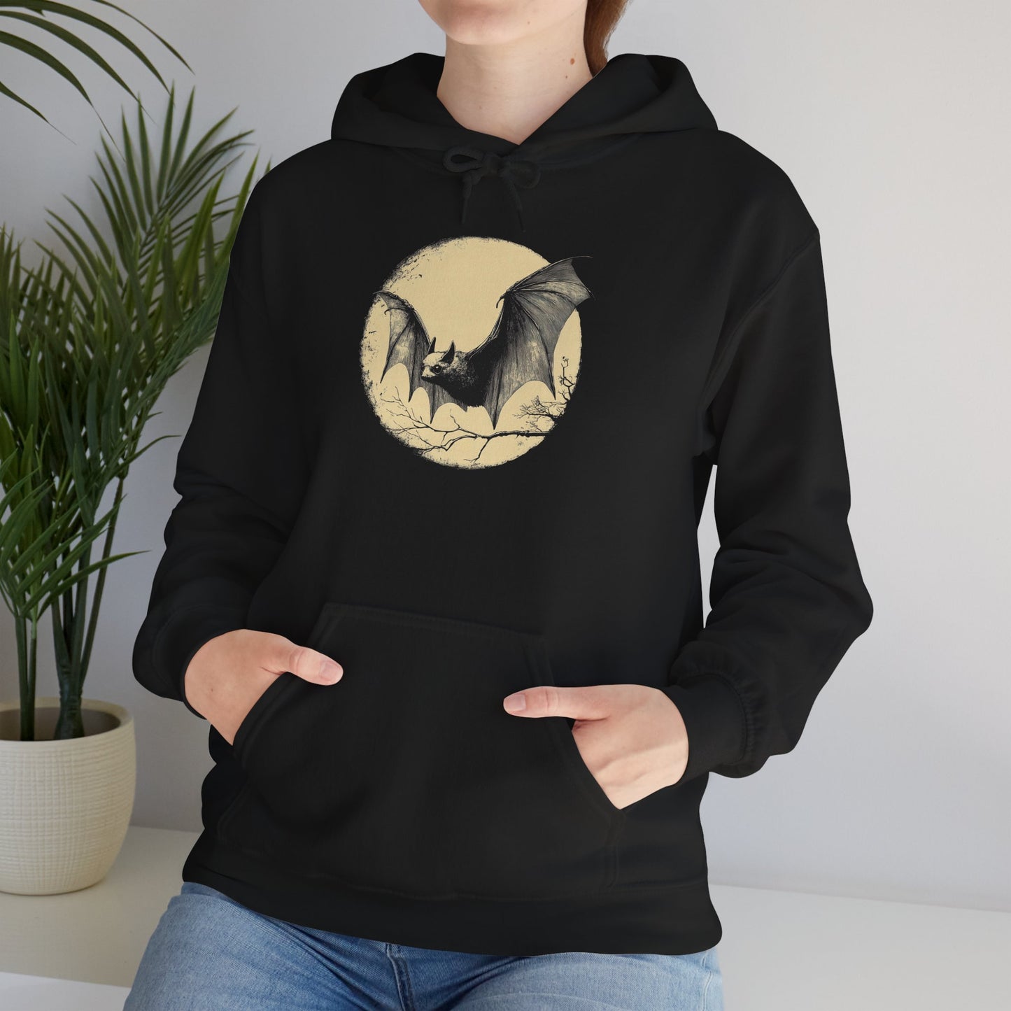 Bat Over Moon 2 Heavy Blend™ Hooded Sweatshirt
