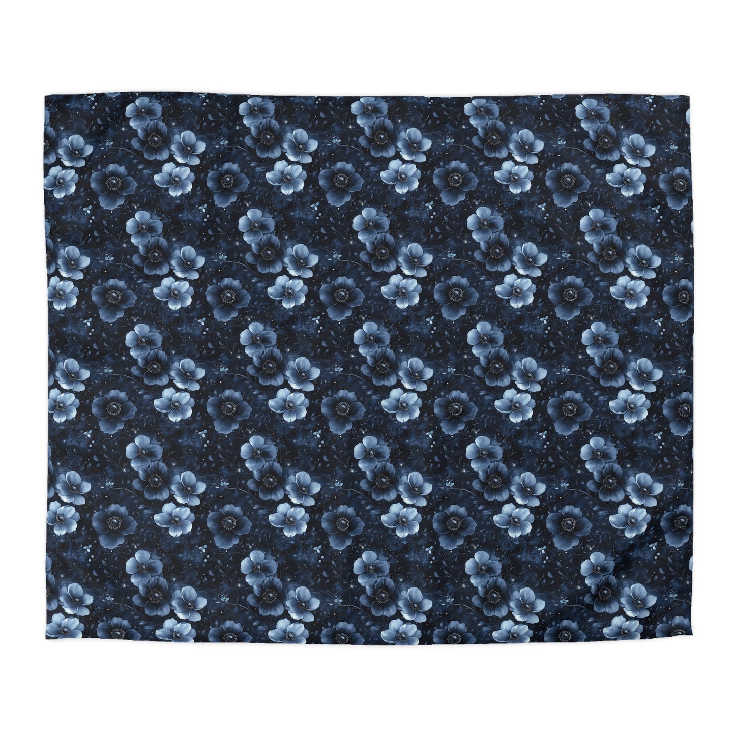 MIdnight Blossoms Microfiber Duvet Cover