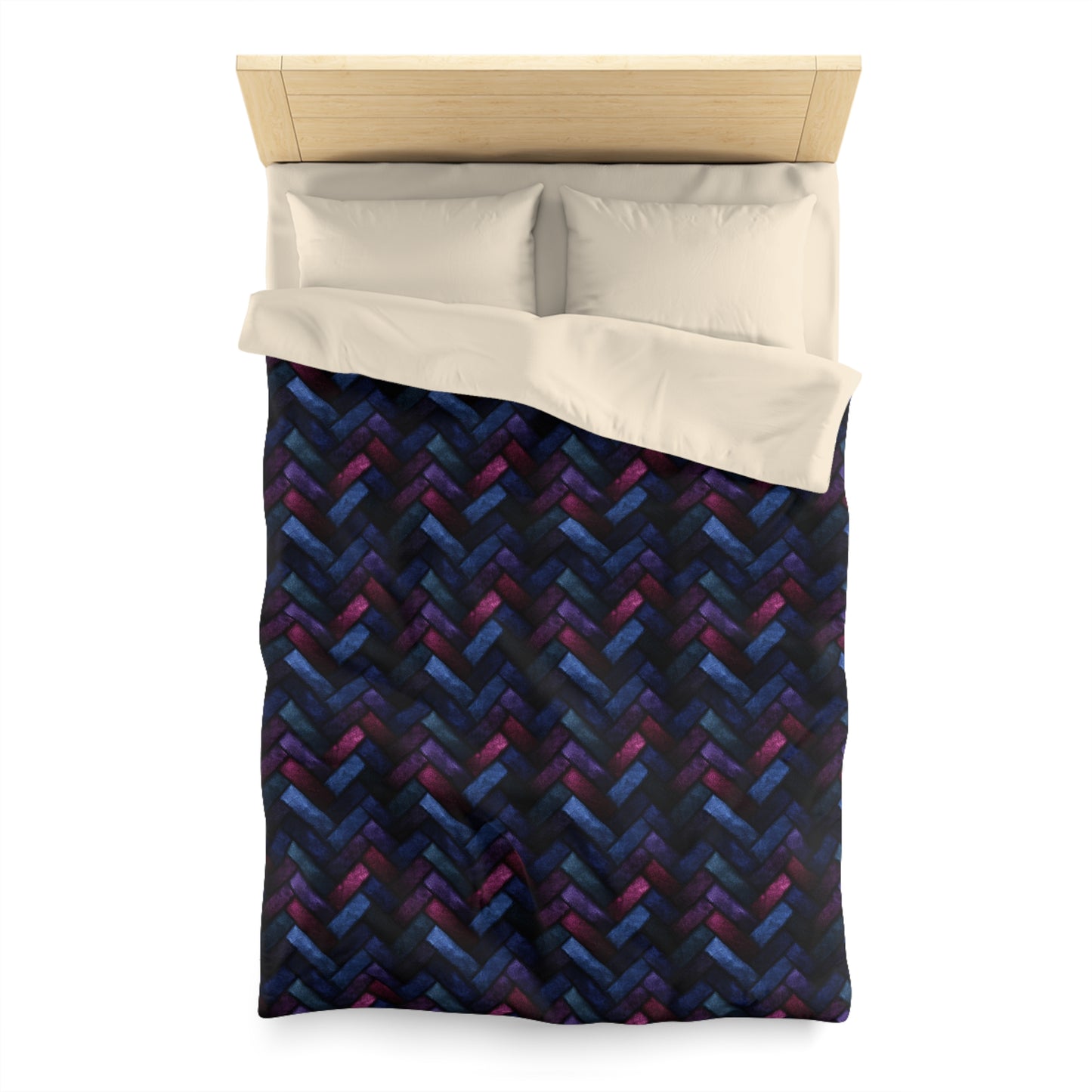 Velvet Angles Print Microfiber Duvet Cover