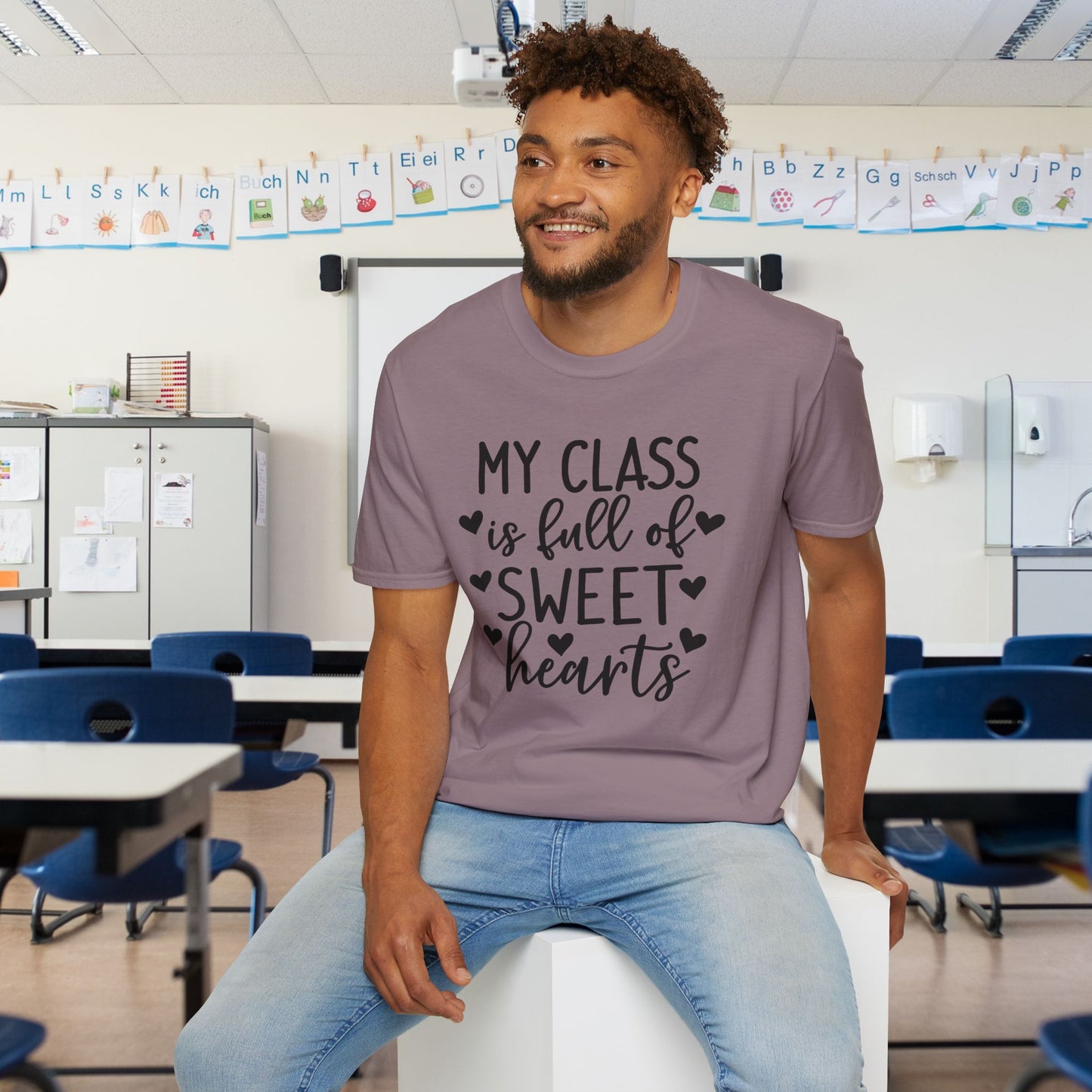My Class is Full of Sweet Hearts Adult T-shirt
