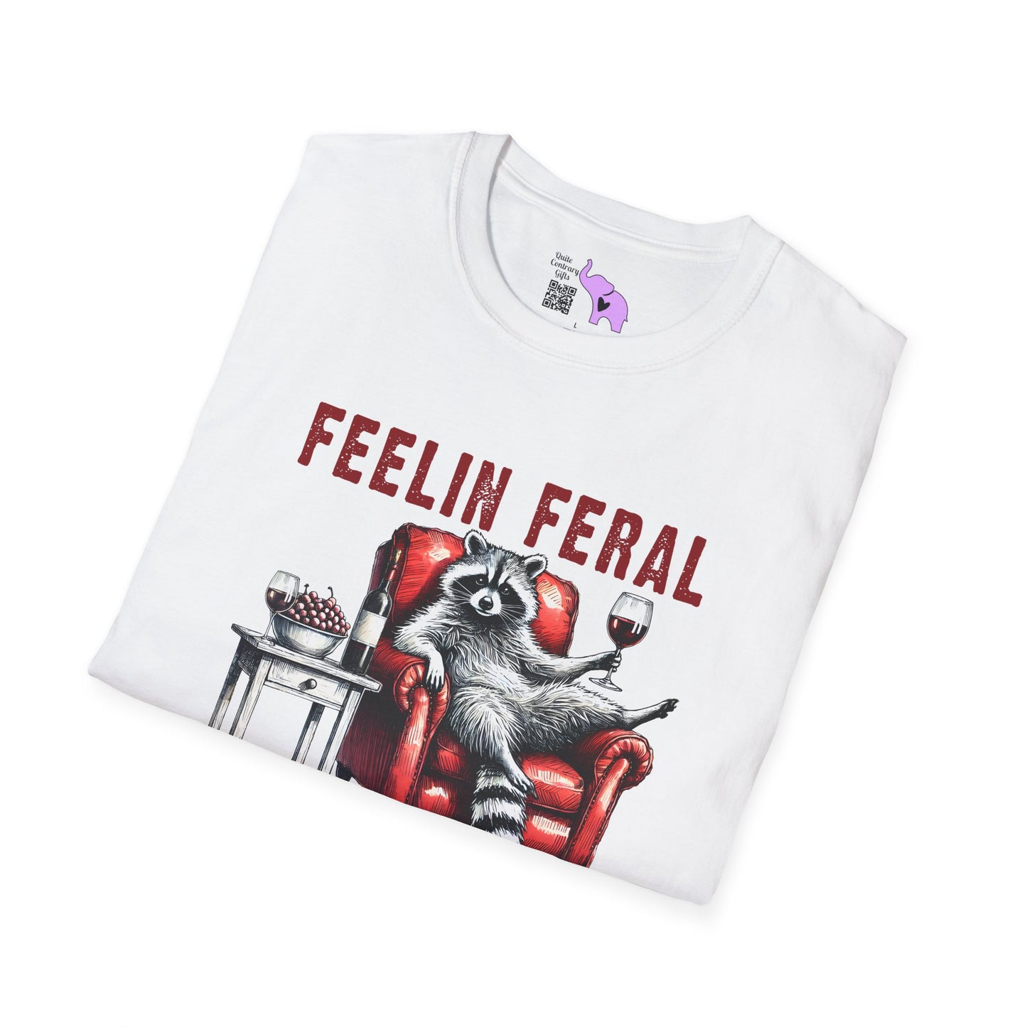 Feelin Feral (Racoon) Adult T-shirt