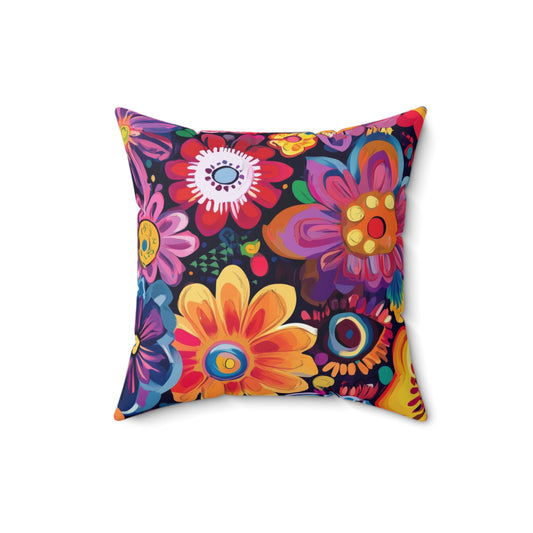 Floral Fiesta Throw Pillow