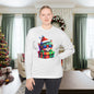 Christmas Kitten w/Gift Adult Long Sleeve Tee