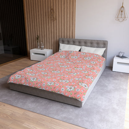 Jasmine Blush Garden Microfiber Duvet Cover