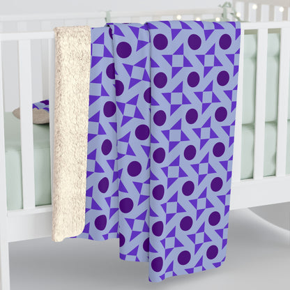 Violet Pinwheels Fleece Blanket