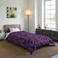 Warped Purple Checkered Comforter
