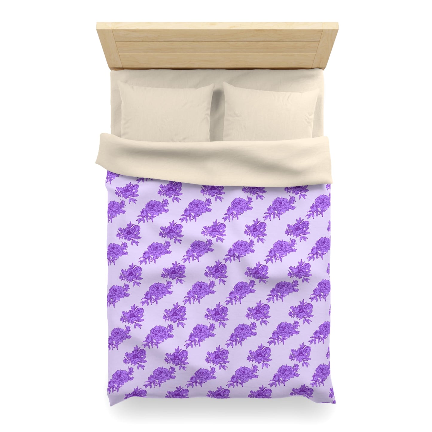 Royal Orchid Peonies Microfiber Duvet Cover