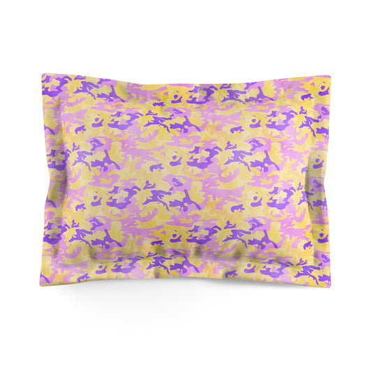 Peach Sorbet Camo Microfiber Pillow Sham
