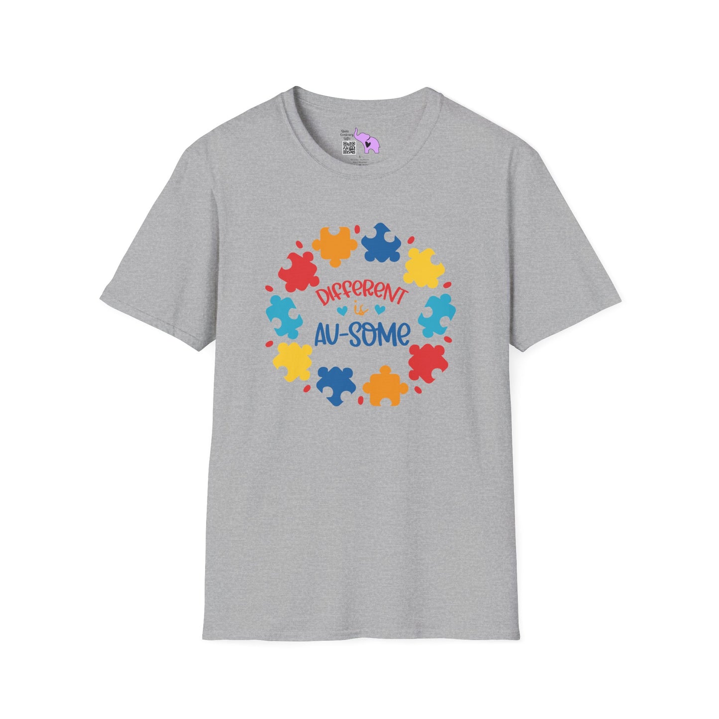Different Is Awesome Autism Awarness Adult T-shirt