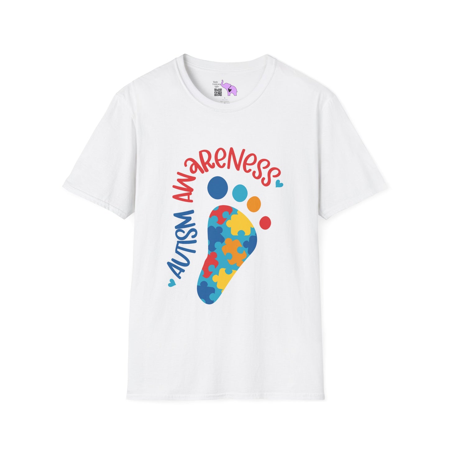 Autism Awarness (Footprint) Adult T-shirt