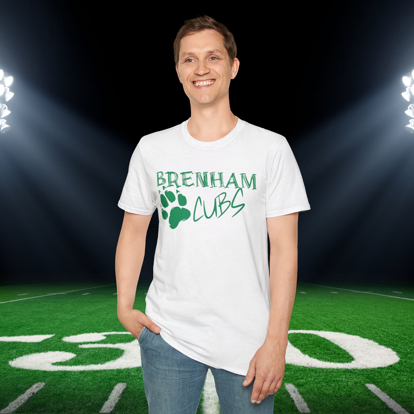 Brenham Cubs w/Claw Adult T-shirt