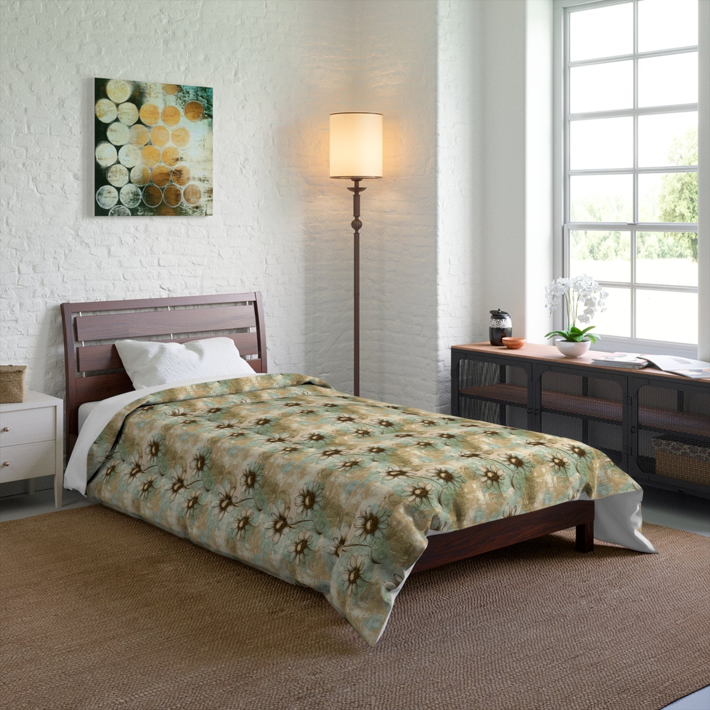 Worn Meadow Daisies Comforter