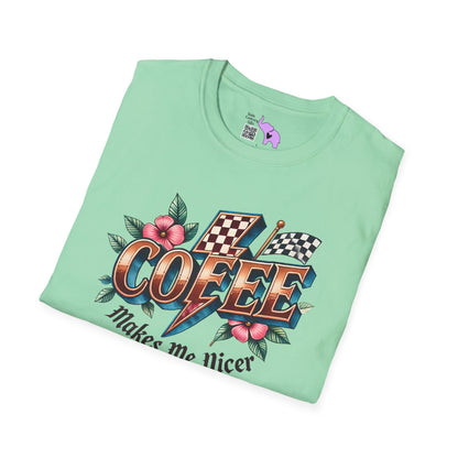 Coffee Makes Me Nicer Adult T-shirt