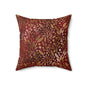 Royal Ember Blossoms Throw Pillow