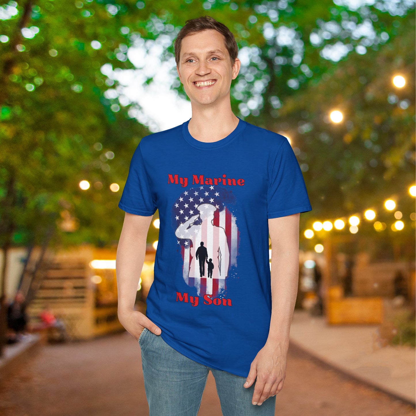 My Marine My Son (Dad) Adult T-shirt