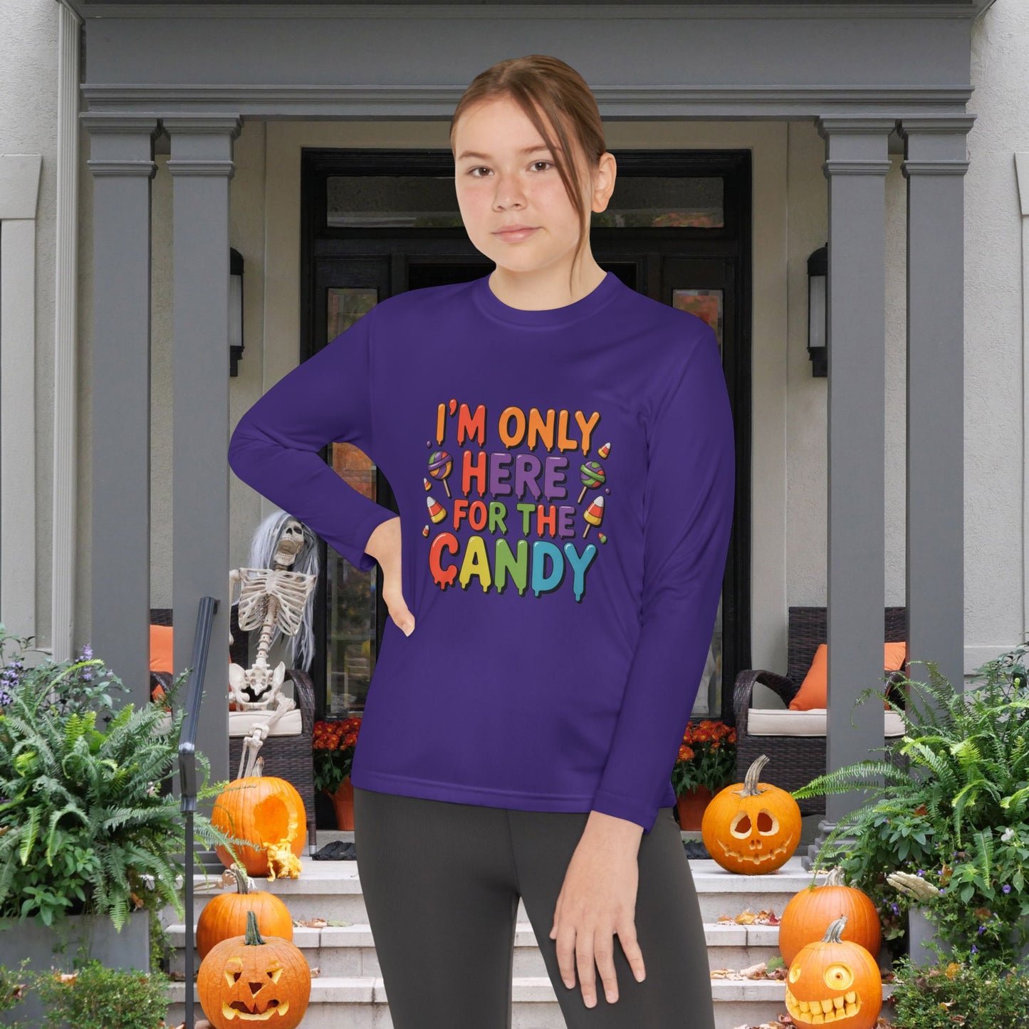 I'm Only Here for the Candy Youth Long Sleeve Tee