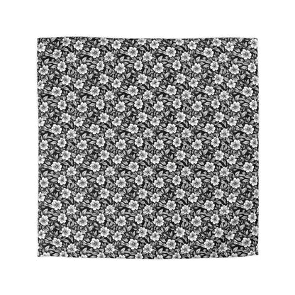 Monochrome Paradise Bloom Microfiber Duvet Cover