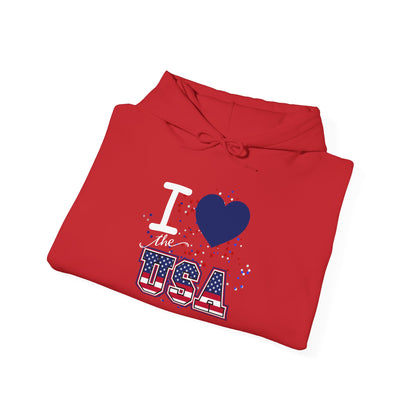 I Love The USA Heavy Blend™ Hooded Sweatshirt