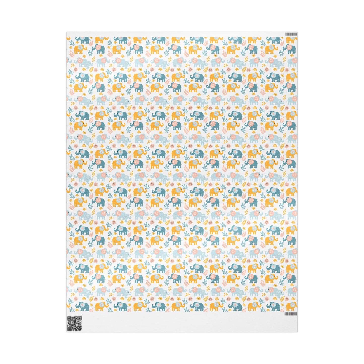 Elephants in Bloom Wrapping Paper