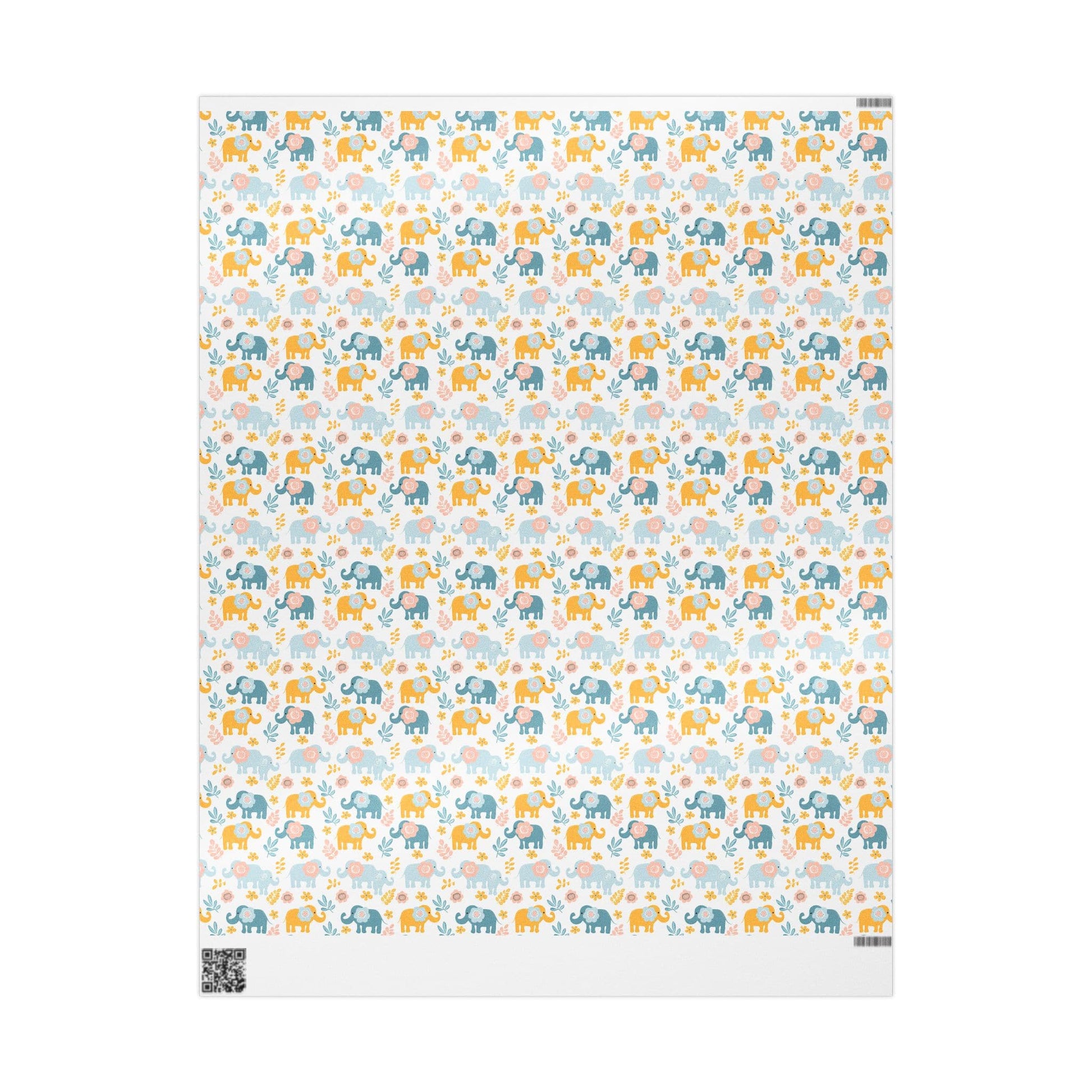 Elephants in Bloom Wrapping Paper