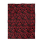Midnight Poinsettia Garden Microfiber Duvet Cover