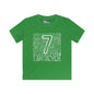 I Am Seven Typography Youth Softstyle Tee