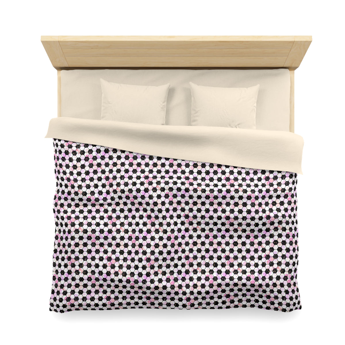 Pink Soccer Fever Microfiber Duvet Cover