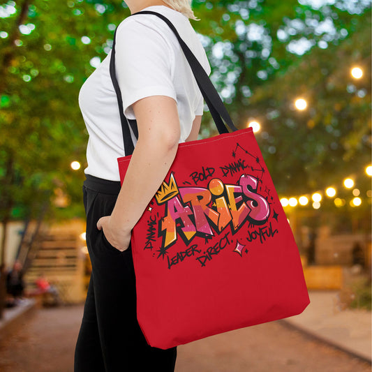Aries Street Art Canvas Tote Bag