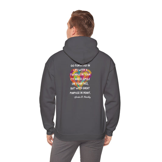 Go With Purpose In Heart Heavy Blend™ Hooded Sweatshirt