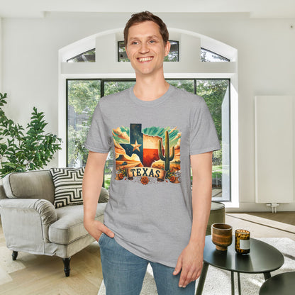 Texas Desert Roads 4 Adult T-shirt
