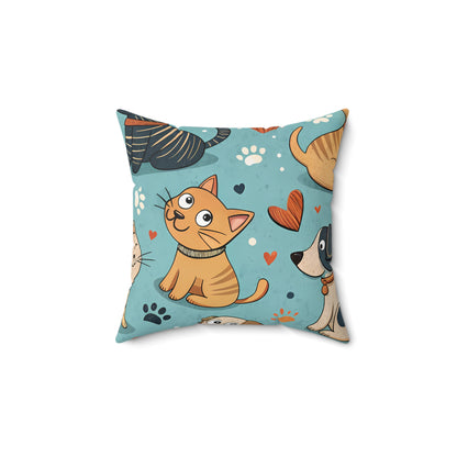 Paws & Whiskers Throw Pillow