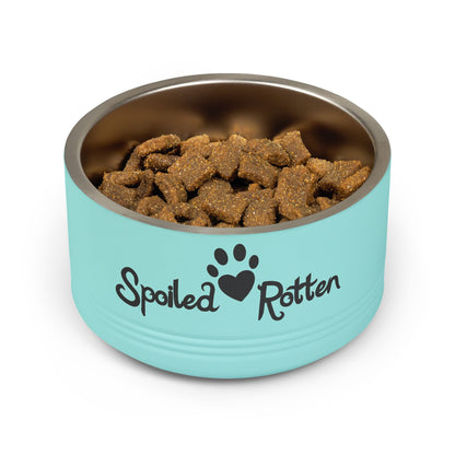 Spoiled Rotten Personalized Pet Bowl – 18oz Stainless Steel Dog & Cat Food Bowl