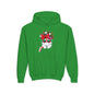 White Candy Cane Kitten Youth Hoodie