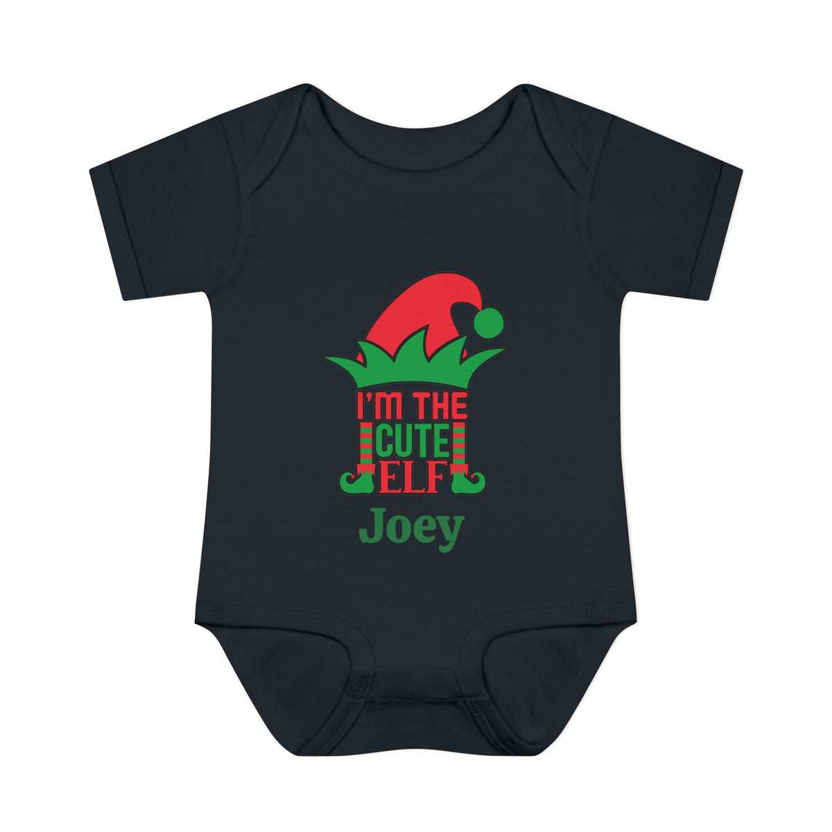 I'm The Cute Elf Personalized Infant Baby Rib Bodysuit