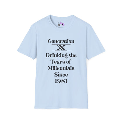 GenX Drinking Millennial Tears T-shirt