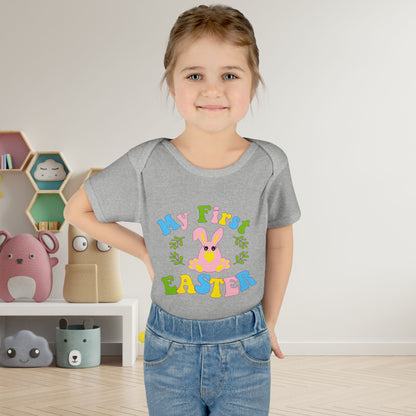 My First Easter (2) Infant Baby Rib Bodysuit
