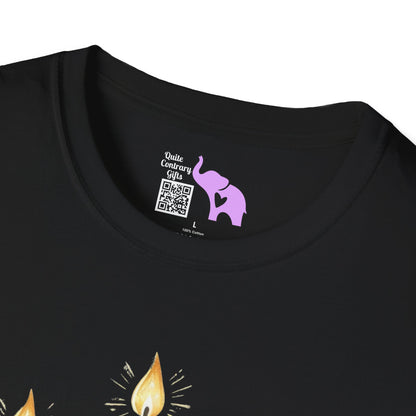 Star & Flame Hanukkah Adult T-shirt