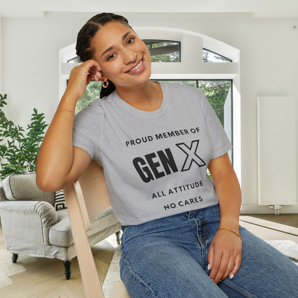 GenX All Attitude No Cares Adult T-shirt