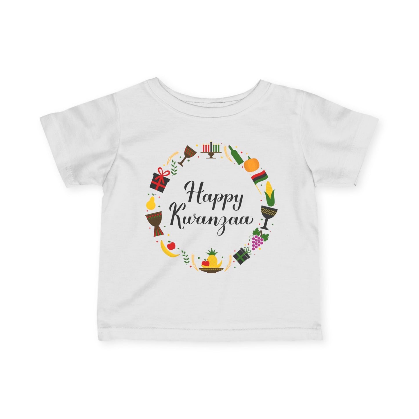 Happy Kwanzaa Wreath Infant Soft T-Shirt