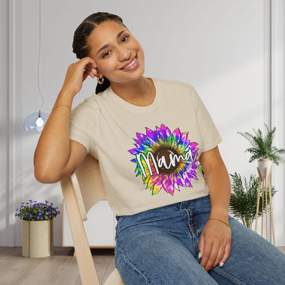 Mama Colorful Sunflower Adult T-shirt