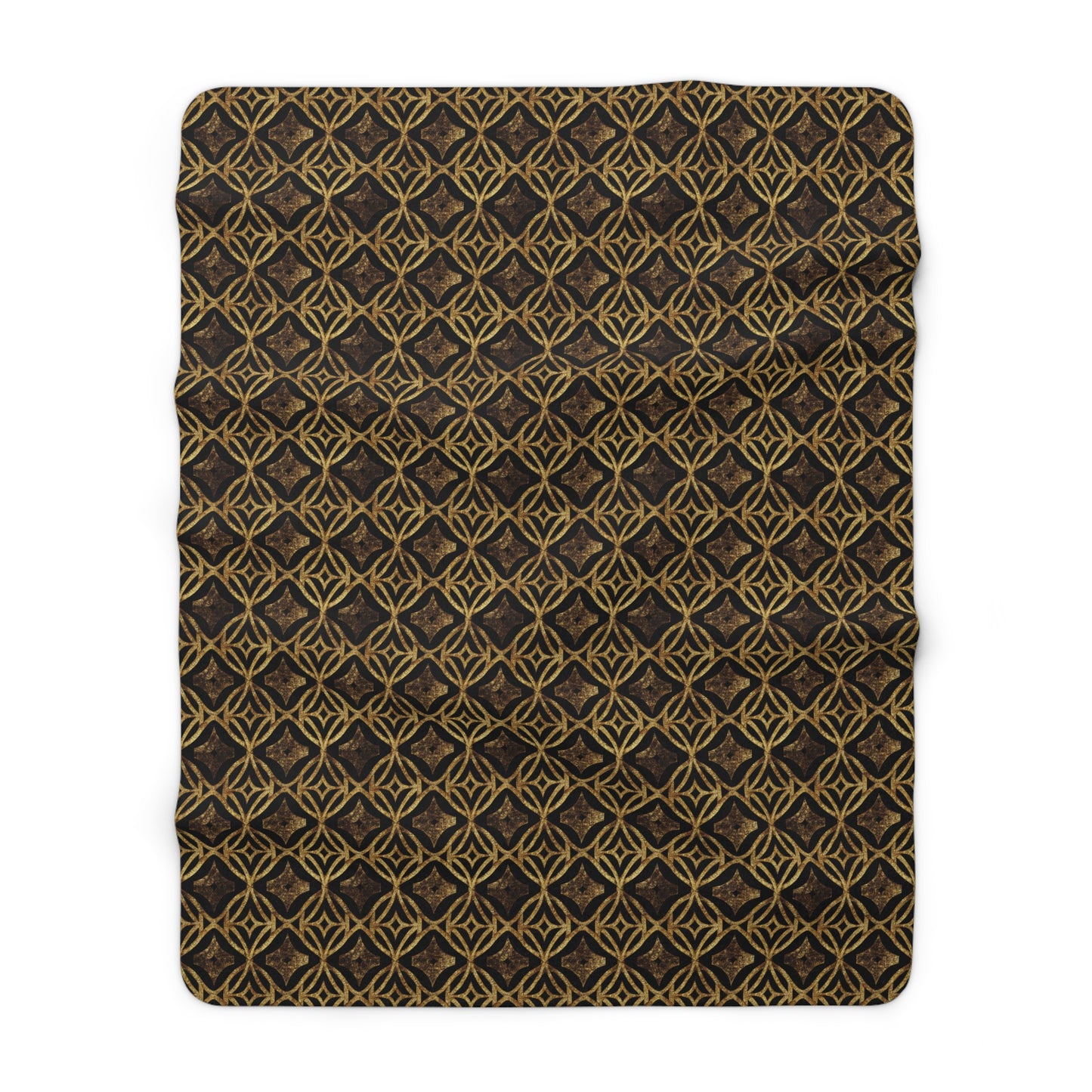 Golden Star Lattice Fleece Blanket