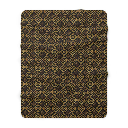 Golden Star Lattice Fleece Blanket