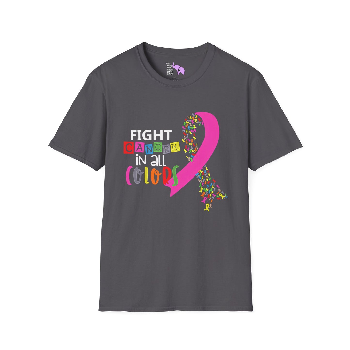Fight Cancer All Colors 2 Adult T-shirt