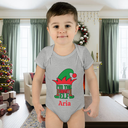 I'm The Smart Elf Personalized Infant Baby Rib Bodysuit