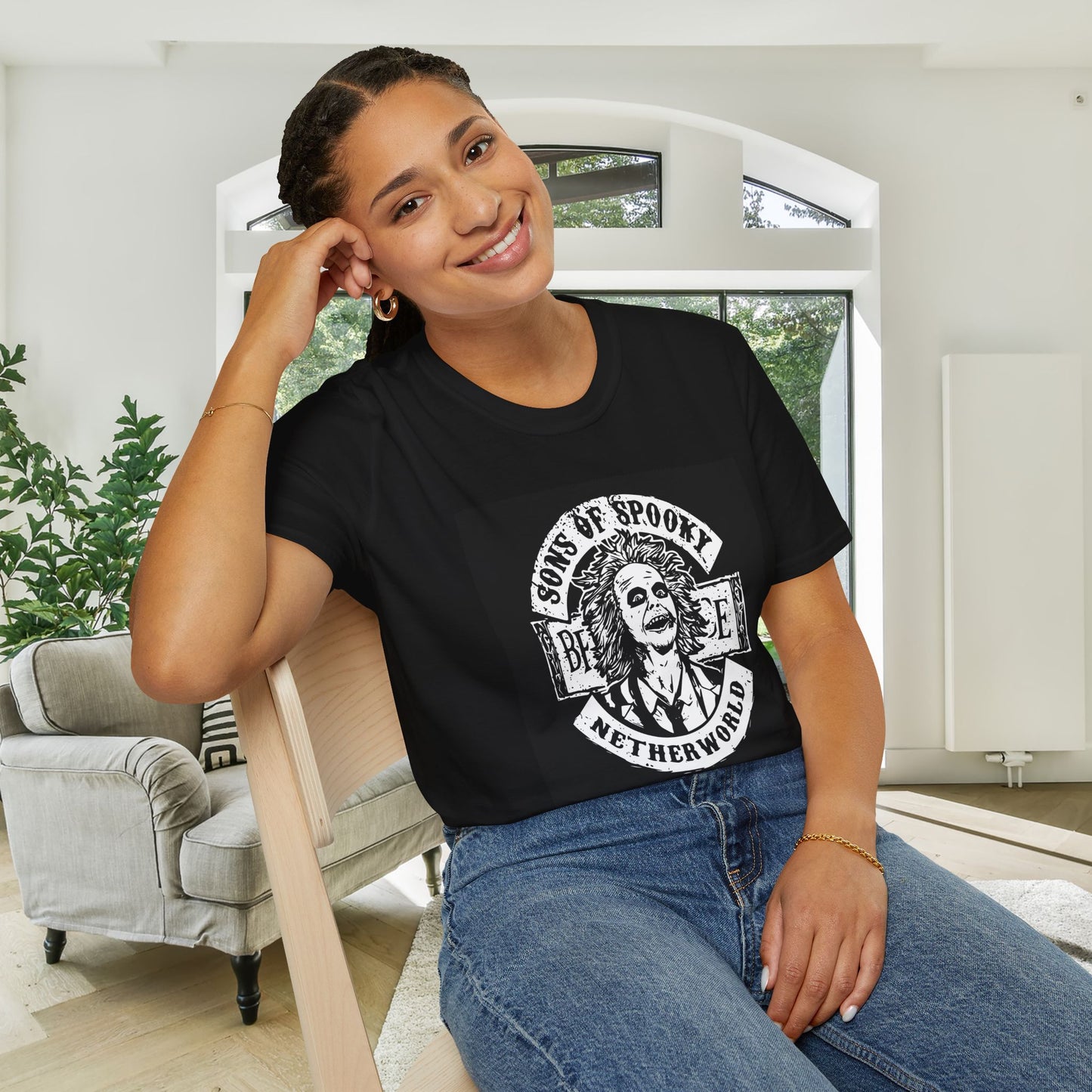 Beetlejuice Sons of Spooky Netherworld Adult T-shirt