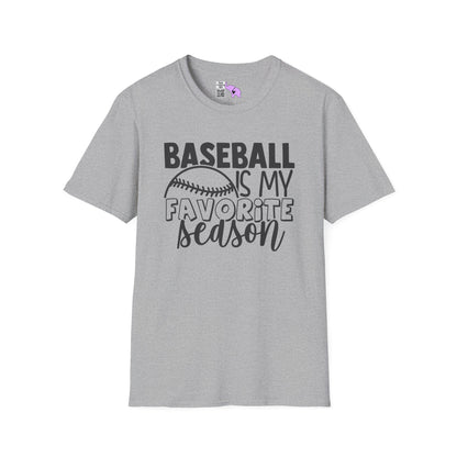 Baseball Is My Favorite Season Adult T-shirt