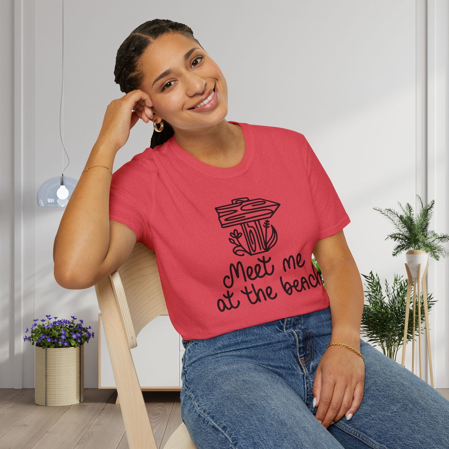 Meet Me At The Beach Adult T-shirt